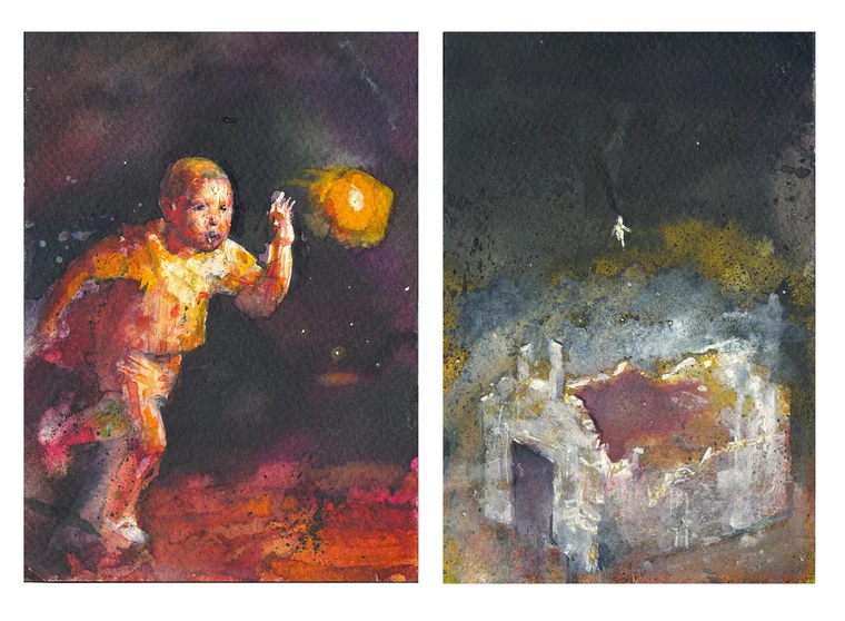 Selected painted comic image